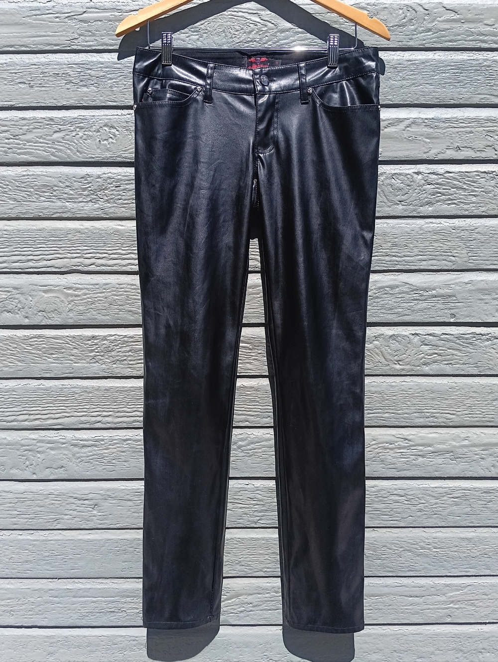 Tripp NYC Black Faux Leather Skinny Pants